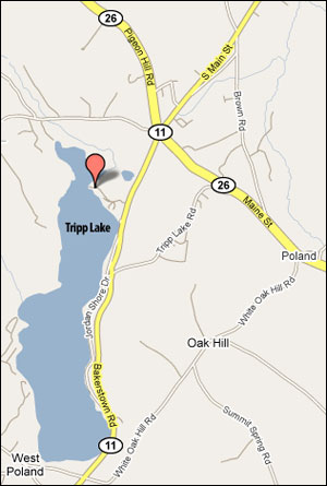 Blueberry Cove Cottage is one mile from the junction of Maine Rt 26 and Rt 11